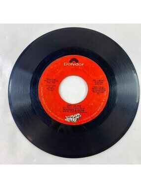 Vintage Polydor Records 45 RPM Vinyl Single Peaches & Herb Easy As Pie/Reunited
